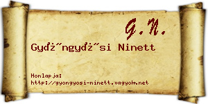 Gyöngyösi Ninett névjegykártya